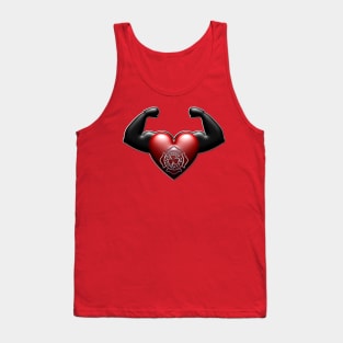 Flexing firefighter heart Tank Top